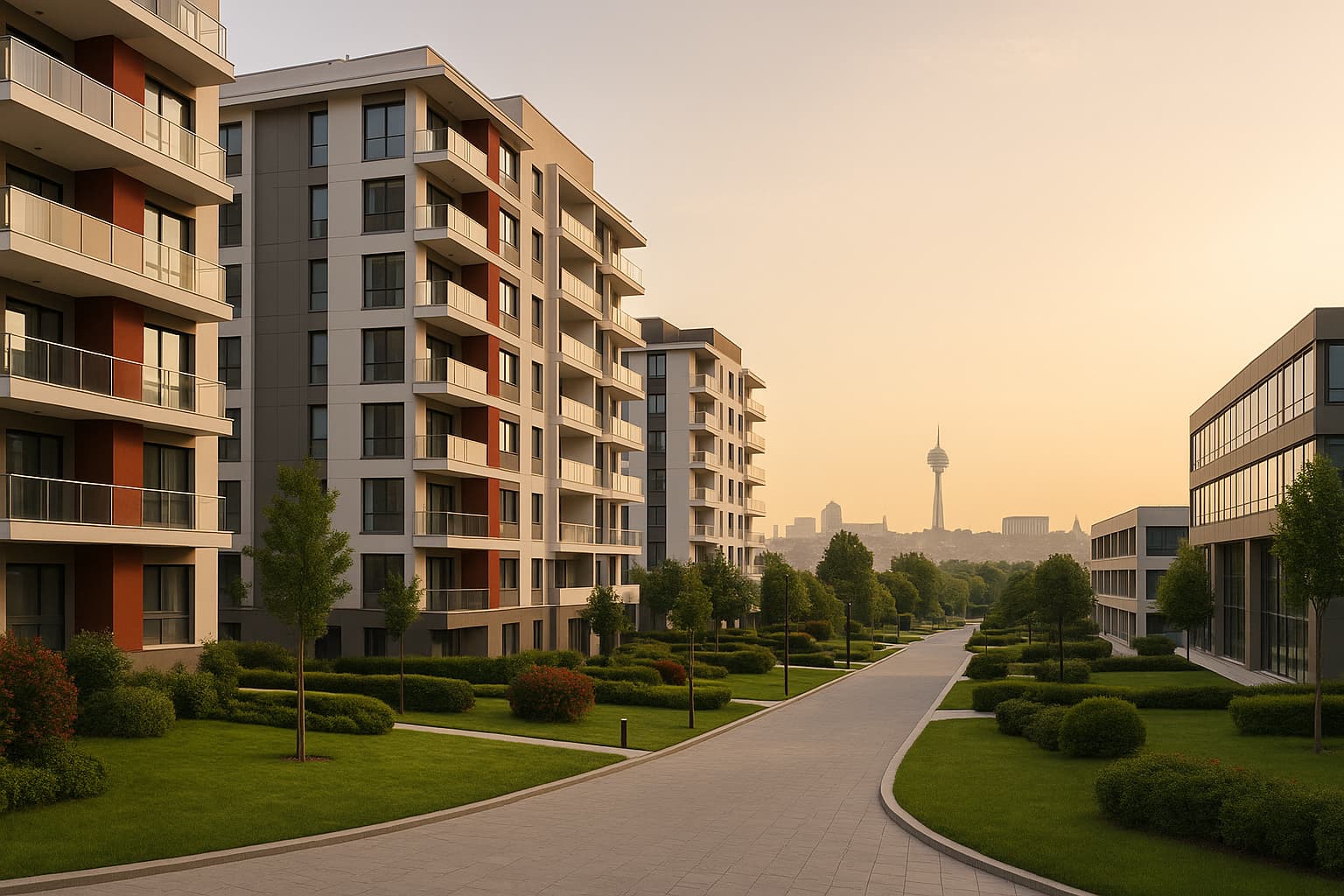 Ankara'da modern konut sitesi ve plaza binaları — profesyonel yönetim hizmeti