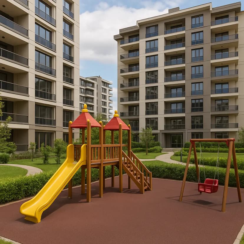Ankara'da bir sitede çocuk oyun parkı