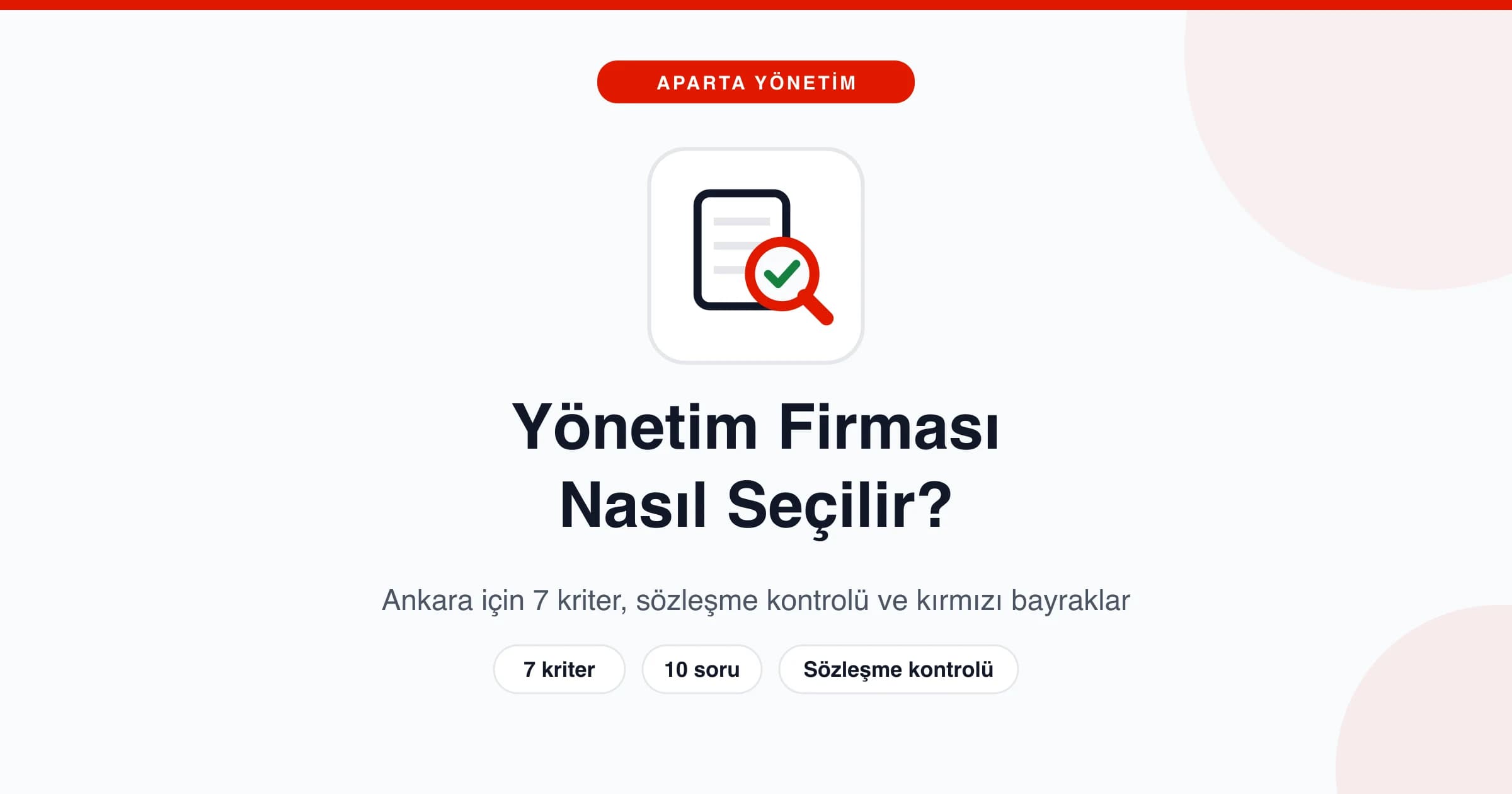 Apartman ve Site Yönetim Firması Nasıl Seçilir? (Ankara Rehberi) - Ankara'da apartman, site veya rezidans için yönetim firması seçerken bakılacak 7 kriter, sözleşme ko