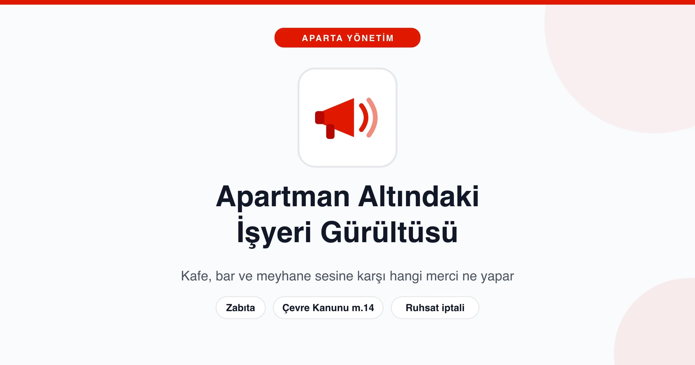 Apartman Altındaki İşyeri Gürültüsü Nereye Şikayet Edilir? - Apartman altındaki kafe, bar ve meyhane gürültüsü nereye şikayet edilir? Zabıta, çevre müdürlüğü ve